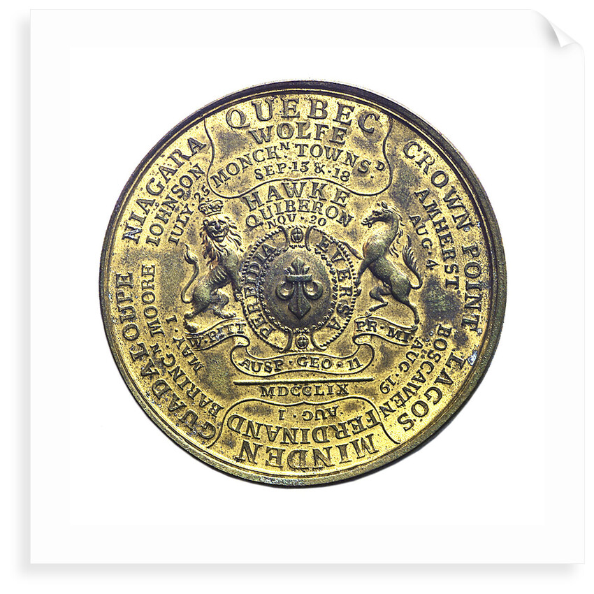 Medal commemorating the British victories of 1759; reverse by unknown