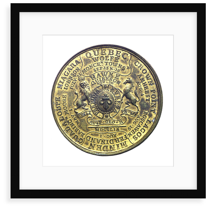Medal commemorating the British victories of 1759; reverse by unknown