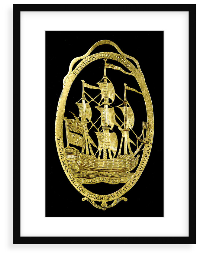 Badge commemorating the Battle of the Saints, 1782; reverse by unknown