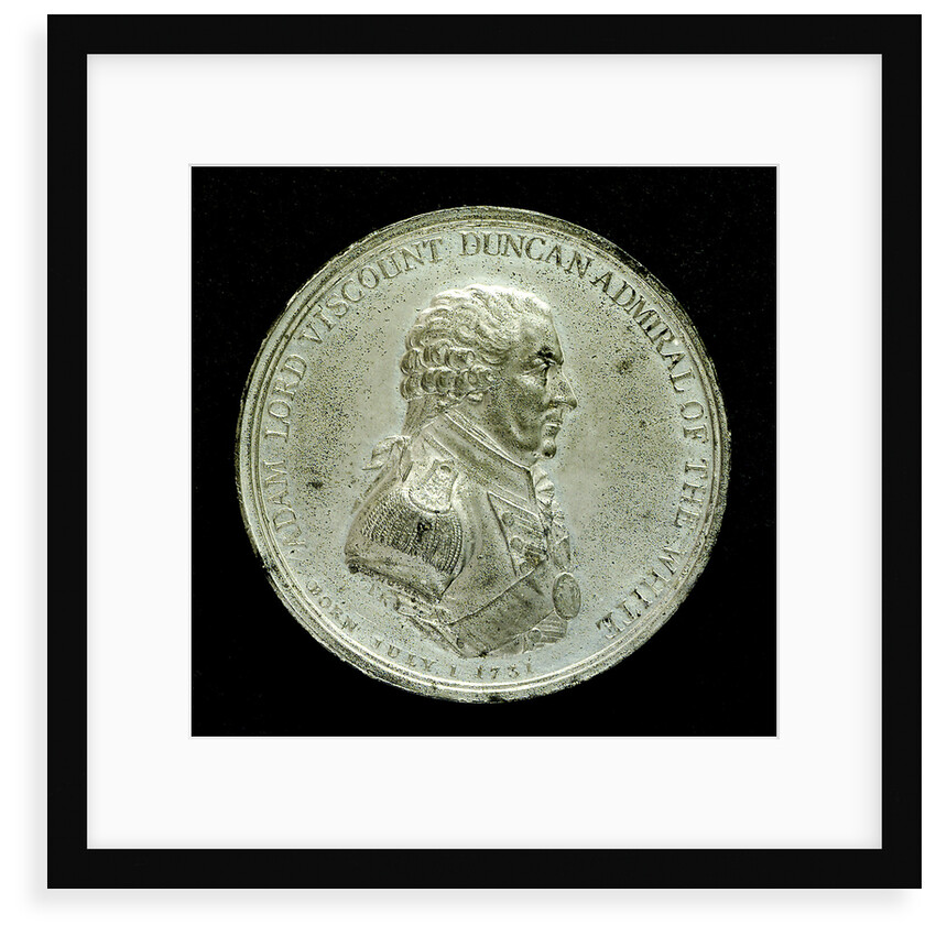 Badge commemorating the Battle of Camperdown, 1797 and Admiral of the Fleet, Adam Duncan (1731-1804); obverse by J.G. Hancock