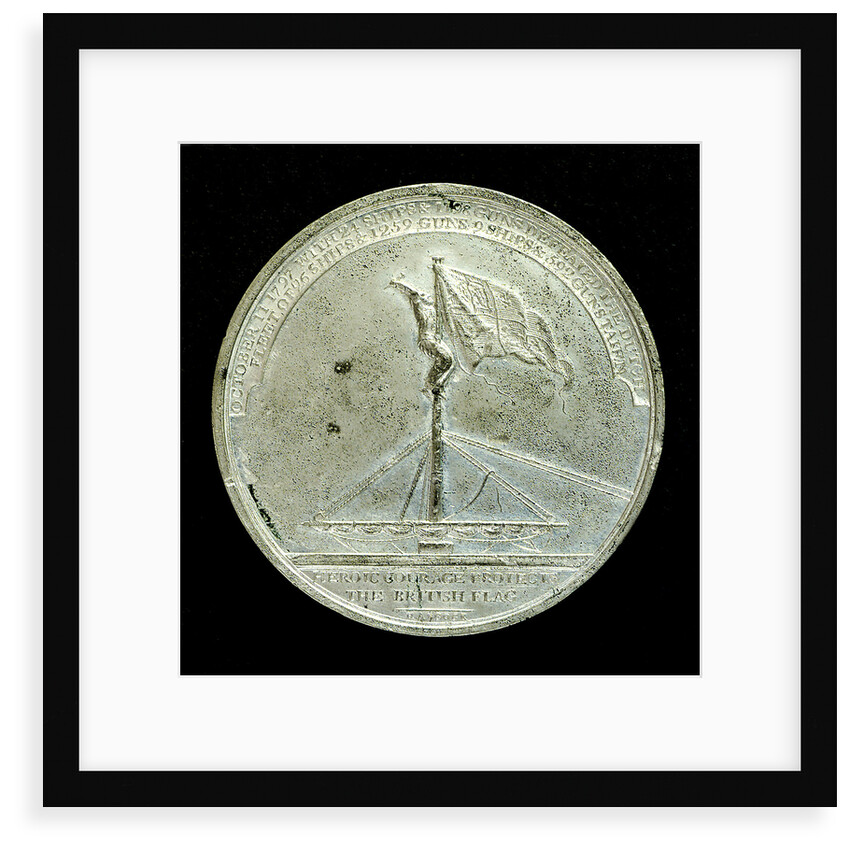Badge commemorating the Battle of Camperdown, 1797 and Admiral of the Fleet, Adam Duncan (1731-1804); reverse by J.G. Hancock