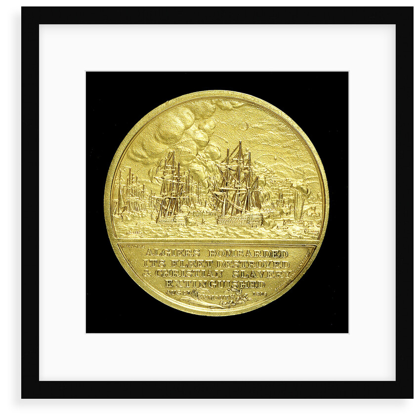 Medal commemorating the bombardment of Algiers, 1816; reverse by T. Wyon