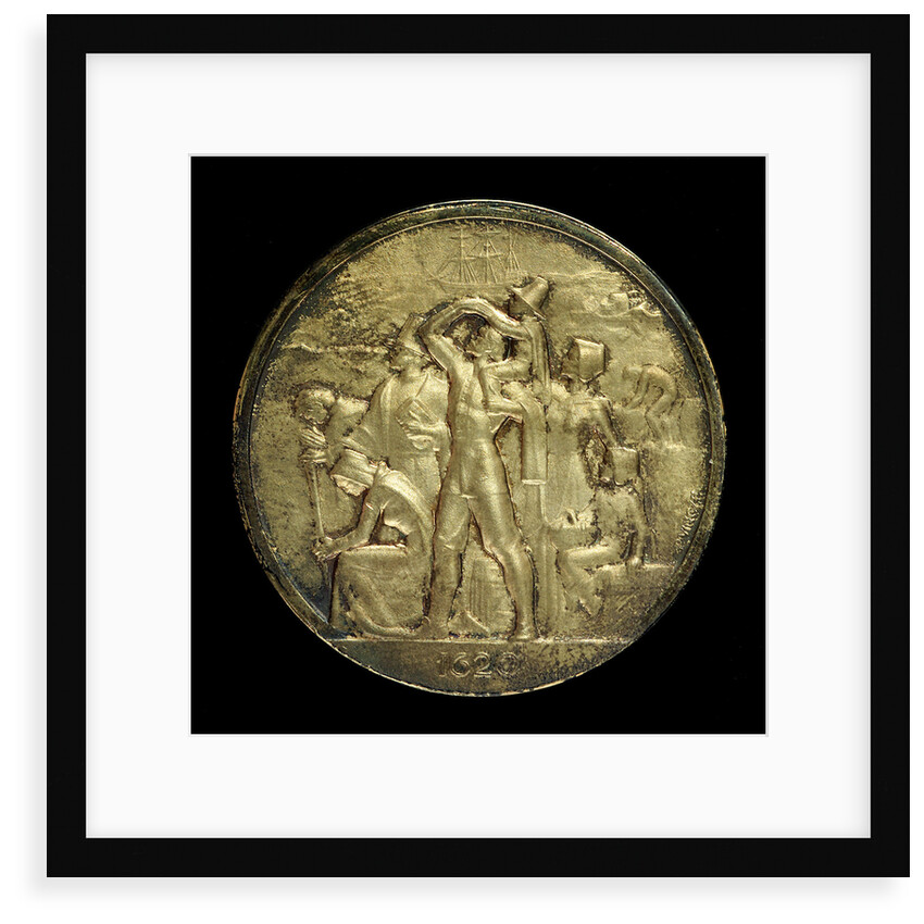 Medal commemorating the 350th anniversary of the sailing of the 'Mayflower', 1620-1970; obverse by Paul Vincze