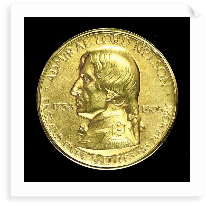 Medal commemorating the 150th anniversary of the Battle of Trafalgar; obverse by Paul Vincze