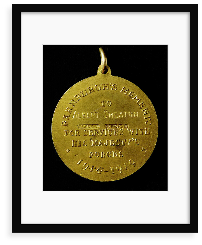 Medal, Barnburgh's Memento; reverse by unknown