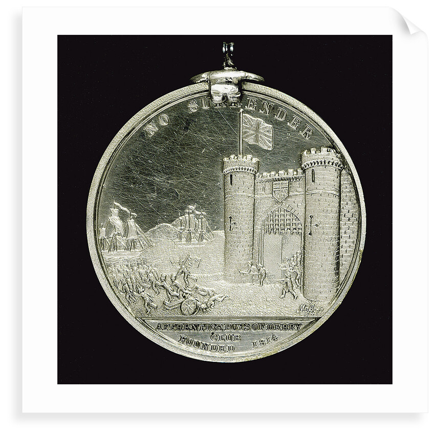 Medal commemorating the siege of Londonderry, 1688; reverse by W.S. Mossop