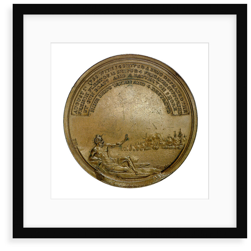 Medal commemorating the Battle of the Nile, 1798; reverse by J.G. Hancock