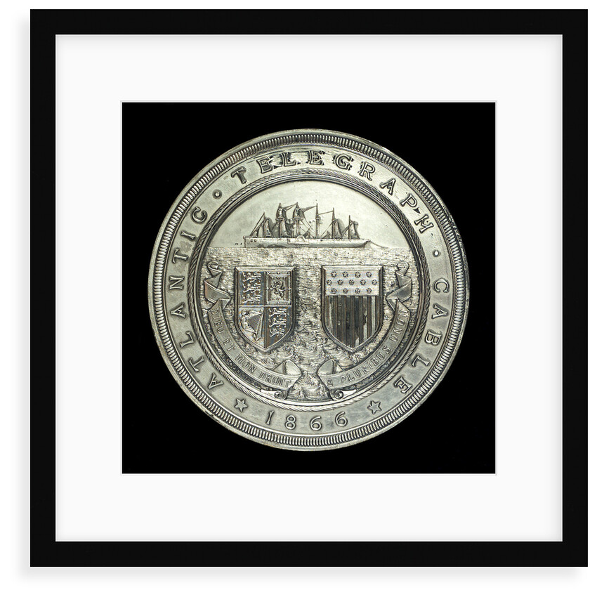 Medal commemorating laying of the Atlantic cable, 1866; obverse by J.S.