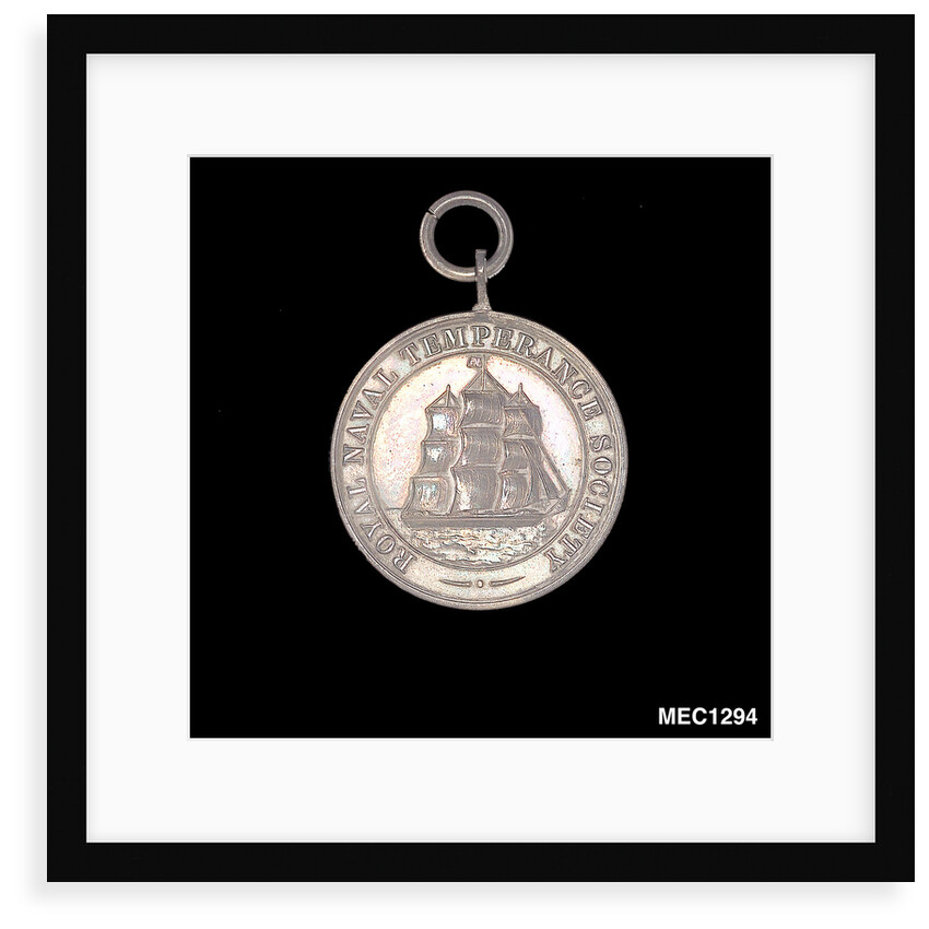 Medal commemorating the Royal Naval Temperance Society, 1868 by unknown