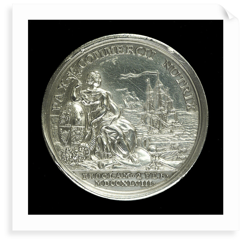 Medal commemorating the Peace of Aix-la Chapelle proclaimed, 1748; reverse by J. Kirk
