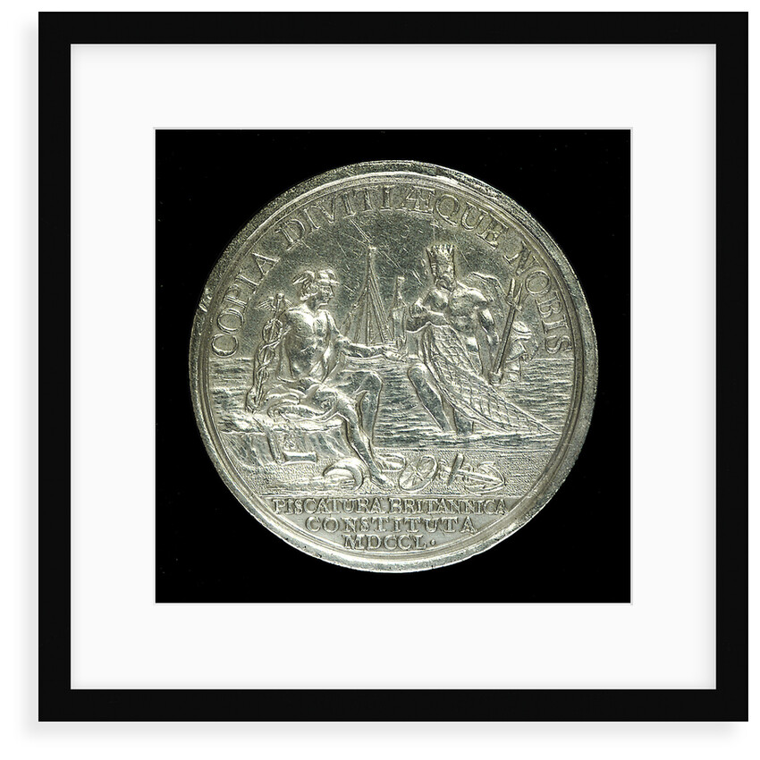 Medal commemorating the Free British Fishery Society; reverse by J. Kirk