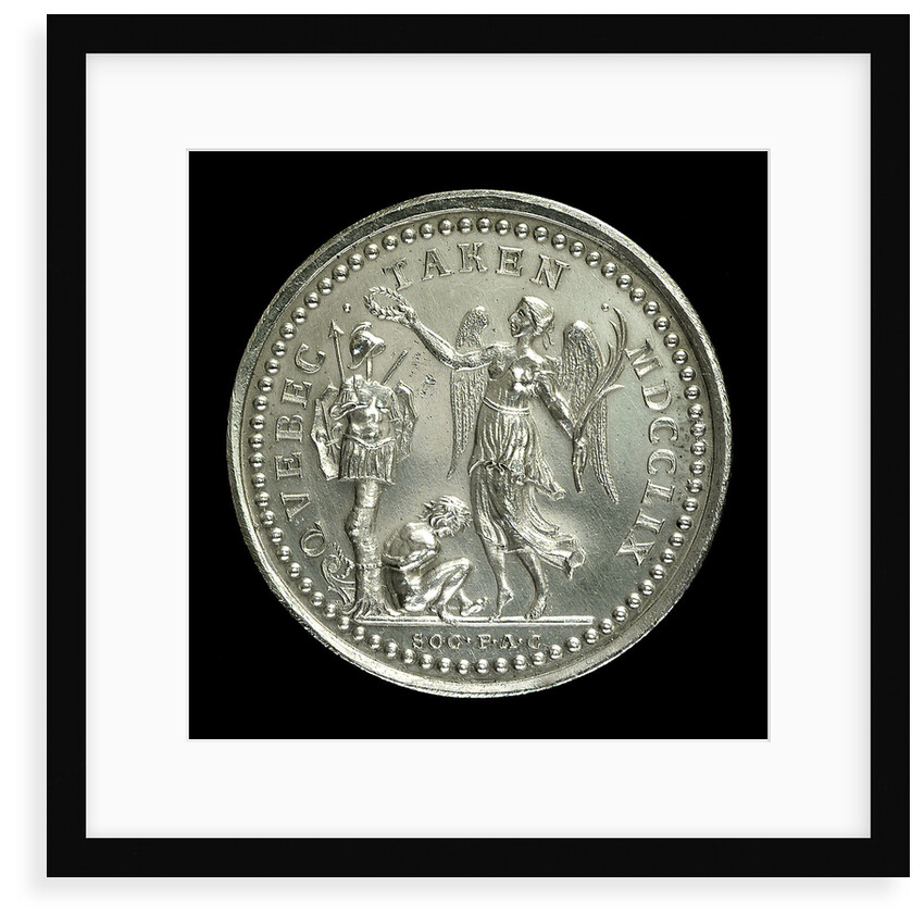 Medal commemorating the capture of Quebec, 1759; reverse by Thomas Pingo
