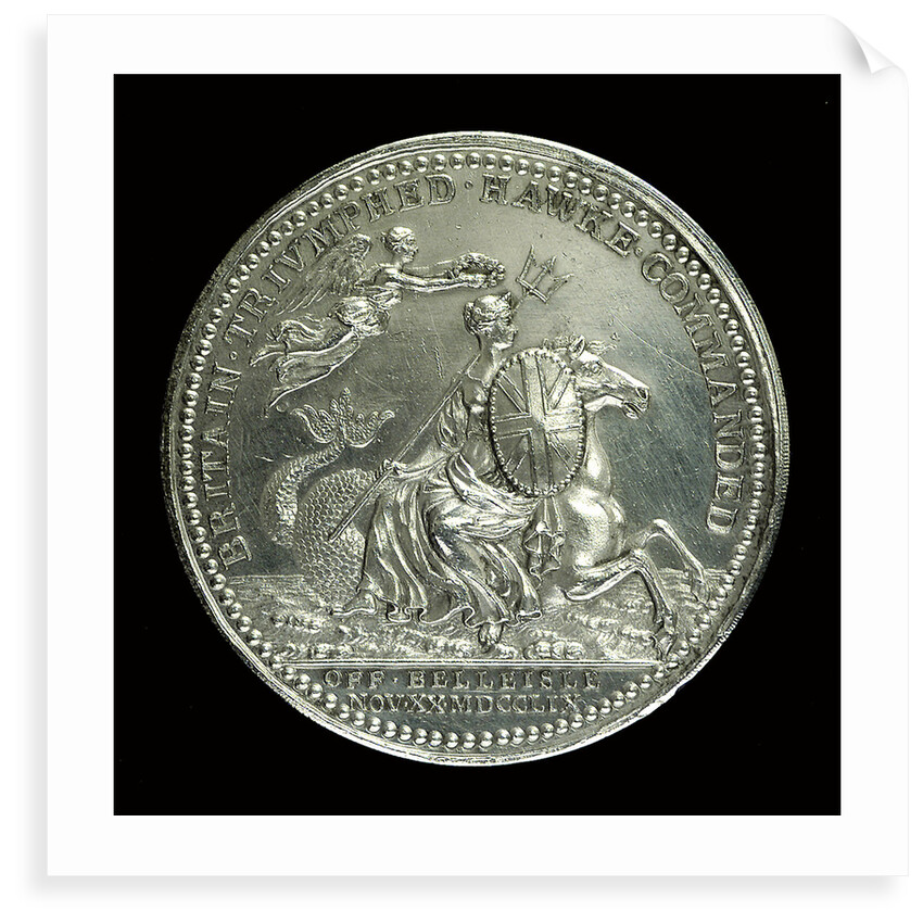 Medal commemorating the Battle of Quiberon Bay, 1759; obverse by Thomas Pingo