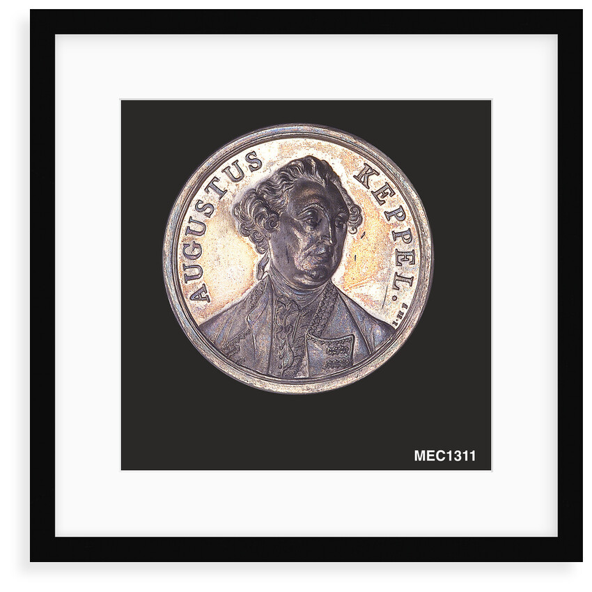 Medal commemorating the Battle of Ushant 1778 and Admiral Augustus Keppel (1725-1786) by I.H.
