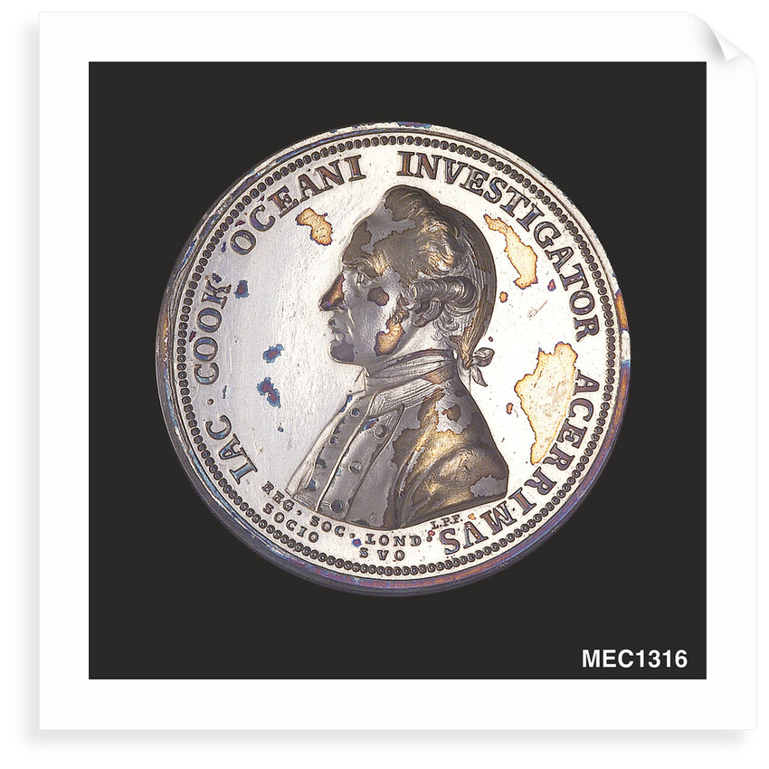 Medal commemorating Captain James Cook (1728-1779) by L. Pingo