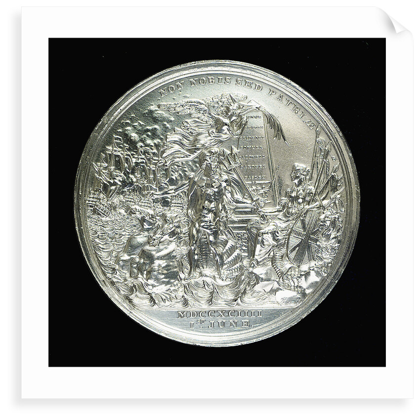 Medal commemorating the Battle of the Glorious First of June, 1794; reverse by W. Barnett
