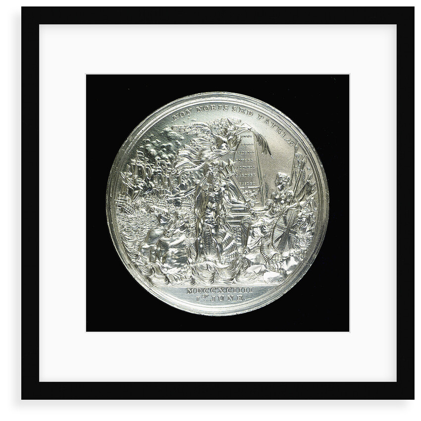 Medal commemorating the Battle of the Glorious First of June, 1794; reverse by W. Barnett
