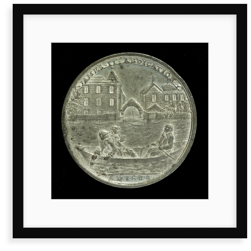 Medal commemorating the abdication of King James II, 1688; reverse by unknown