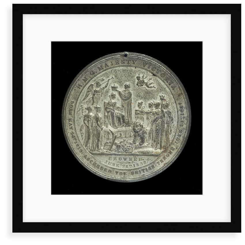 Medal commemorating Queen Victoria's coronation, 1837; reverse by Davis