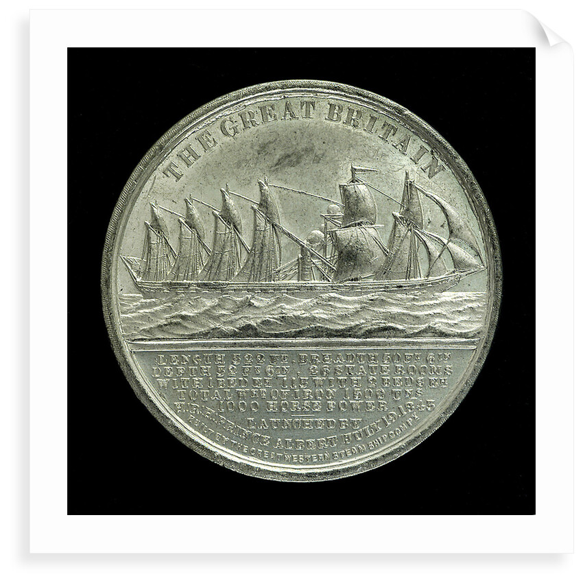 Medal commemorating the SS 'Great Britain'; obverse by unknown