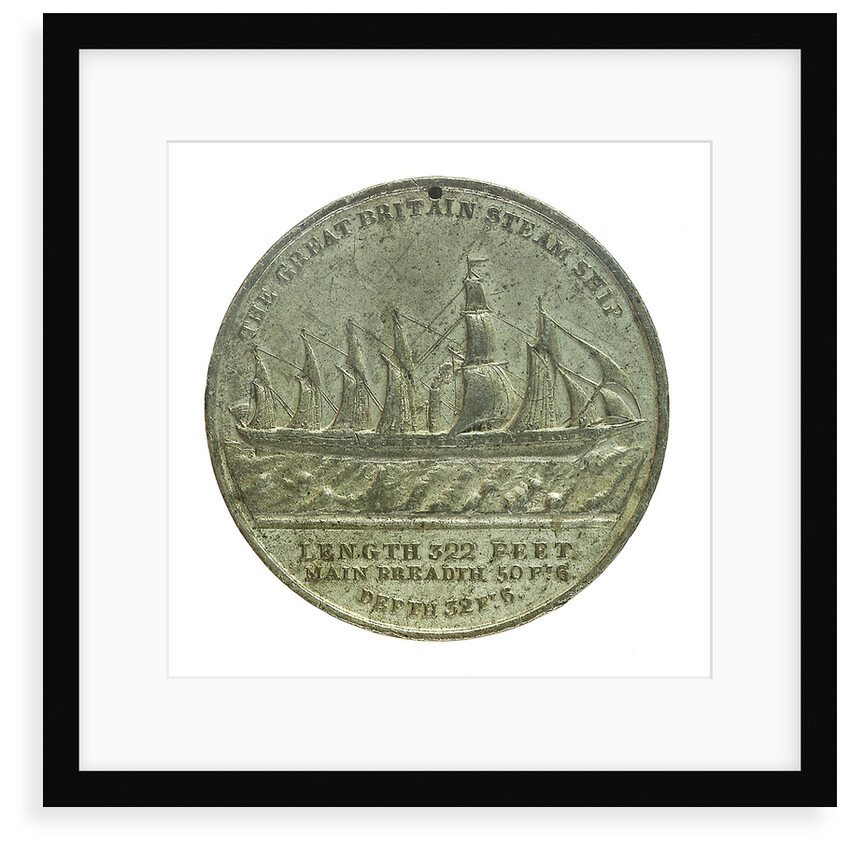 Medal commemorating the SS 'Great Britain'; reverse by J. Gardner