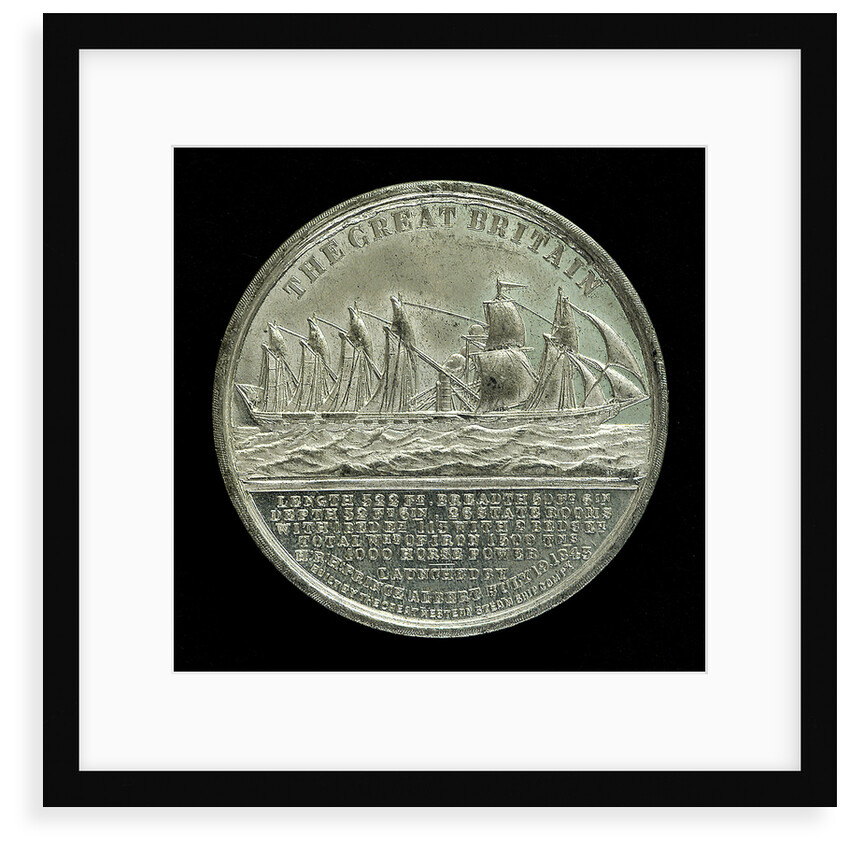 Medal commemorating the SS 'Great Britain'; reverse by J. Davis