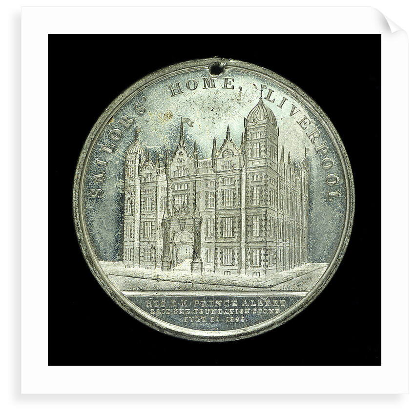 Medal commemorating the Sailors' Home, Liverpool; reverse by unknown