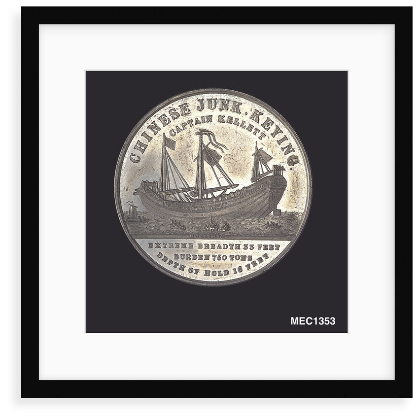 Medal commemorating the Chinese junk 'Keying' by T. Halliday
