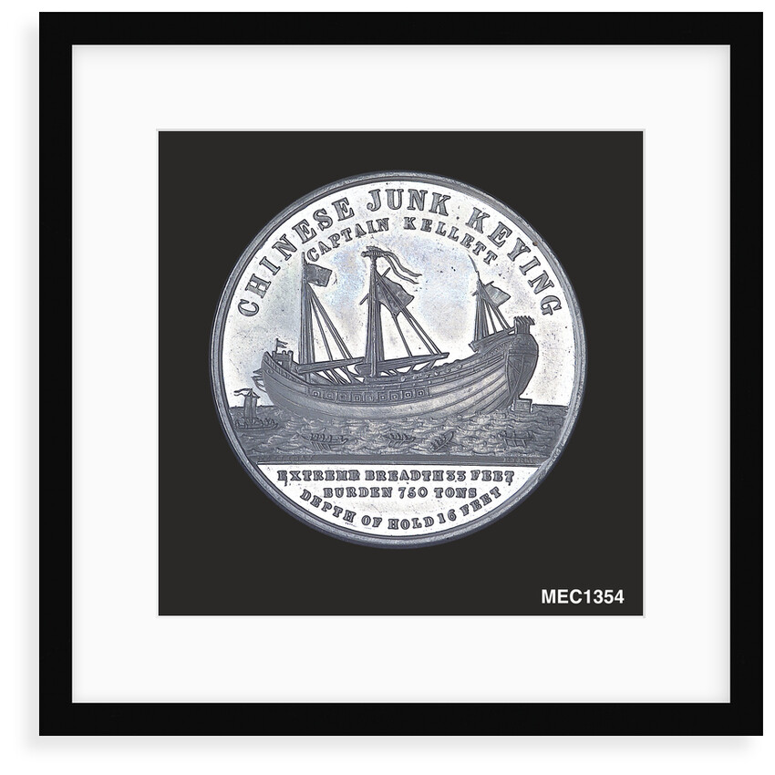 Medal commemorating the Chinese junk 'Keying' by T. Halliday