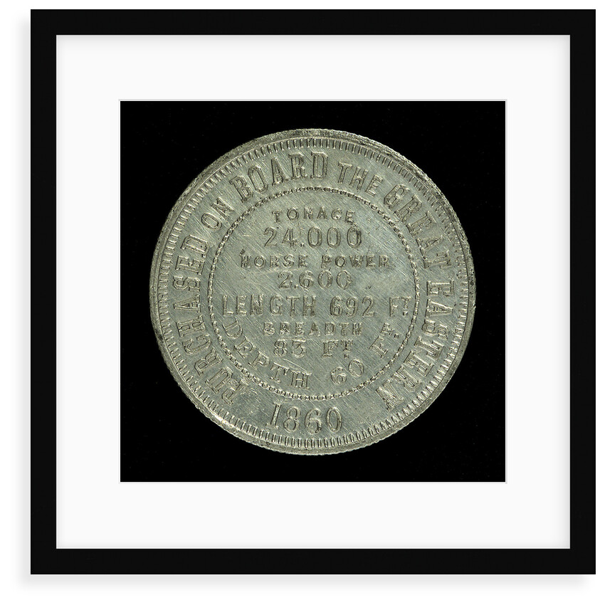Medal commemorating the SS 'Great Eastern'; reverse by unknown