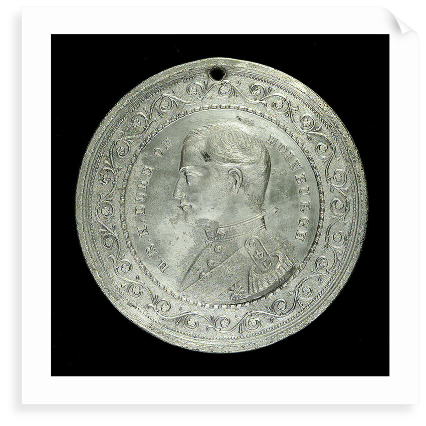 Medal commemorating The Duke of Edinburgh and HMS 'Galatea'; obverse by T. Stokes