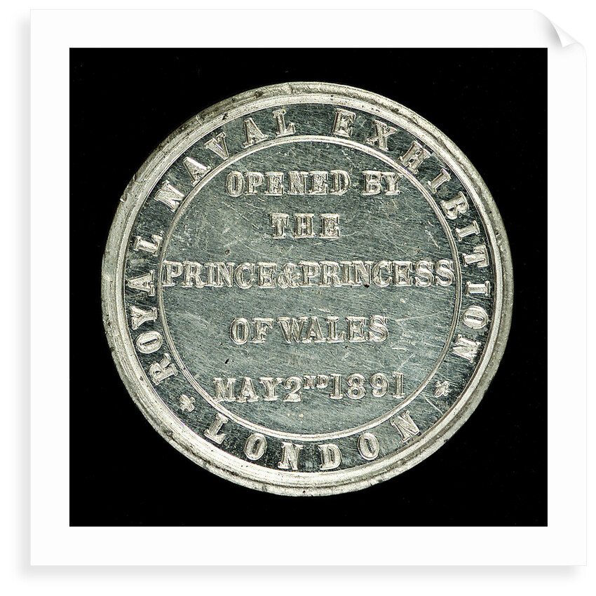 Medal commemorating The Royal Naval Exhibition, 1891; reverse by unknown