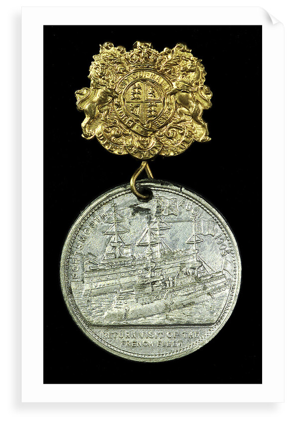 Medal commemorating the visits of the Anglo-French fleets, 1905; obverse by unknown