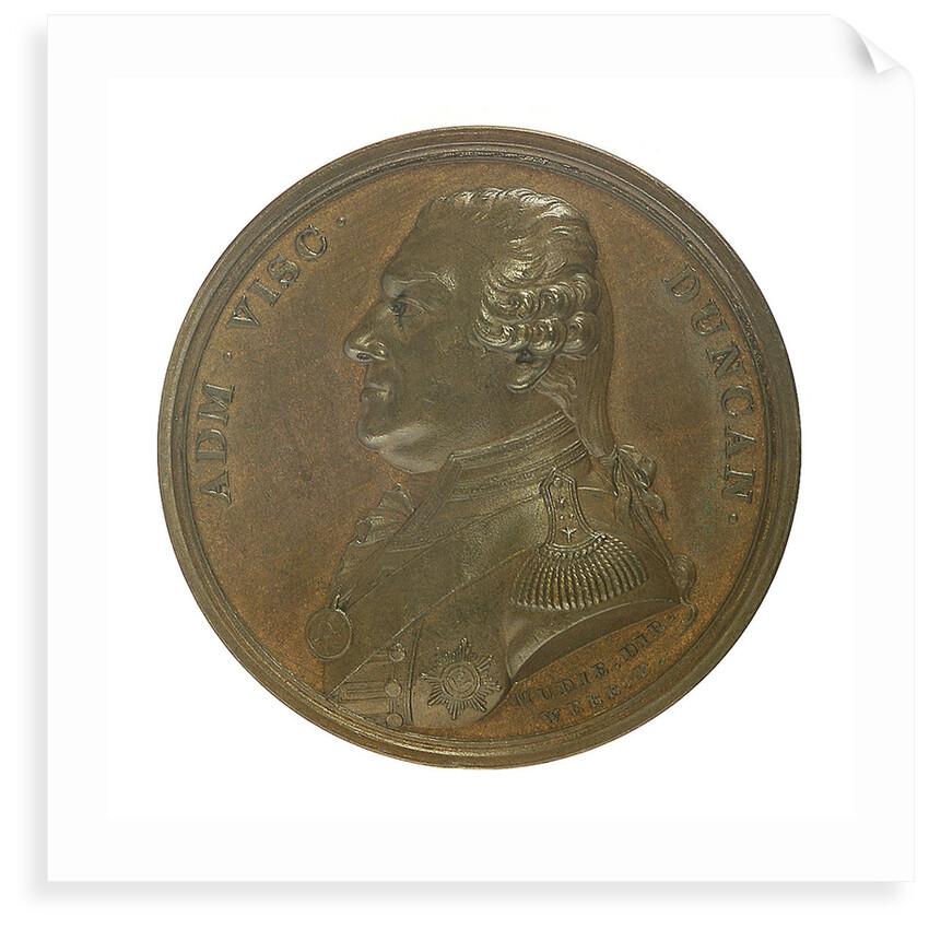Medal commemorating the Battle of Camperdown, 1797 and Admiral of the Fleet, Adam Duncan (1731-1804); obverse by W. Wyon