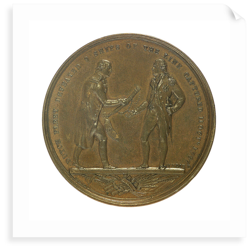 Medal commemorating the Battle of Camperdown, 1797 and Admiral of the Fleet, Adam Duncan (1731-1804); reverse by W. Wyon
