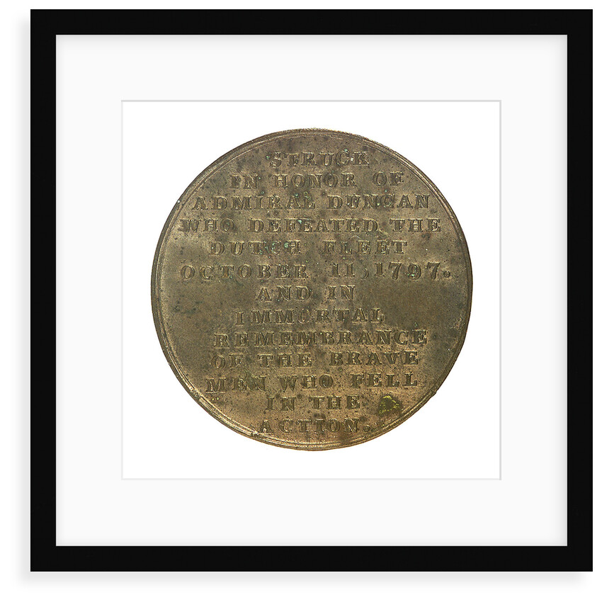 Medal commemorating the Battle of Camperdown, 1797 and Admiral of the Fleet, Adam Duncan (1731-1804); reverse by unknown