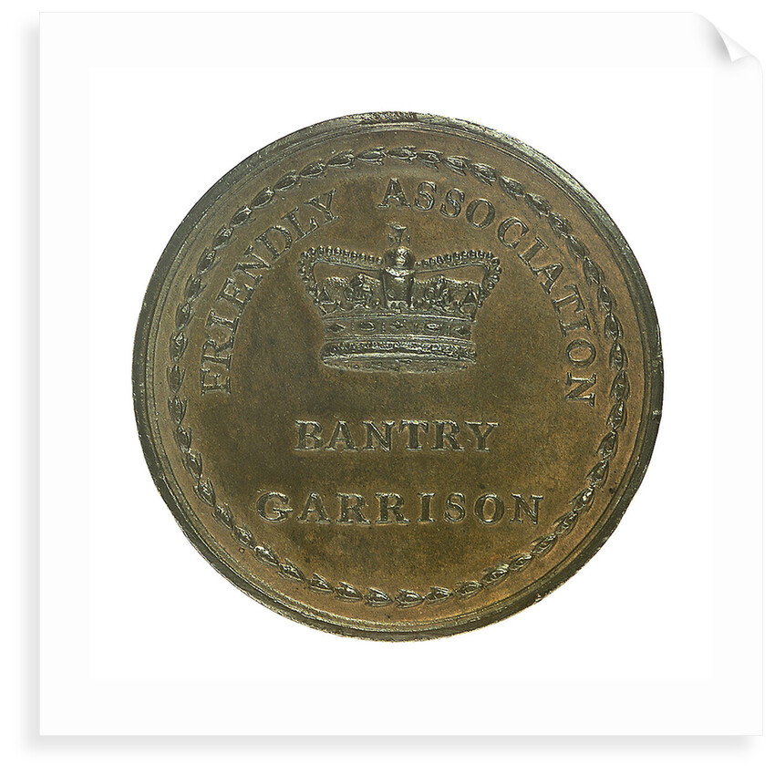Medal commemorating the French expedition to Ireland 1796-1797 and The Irish Friendly Association; reverse by W. Mossop