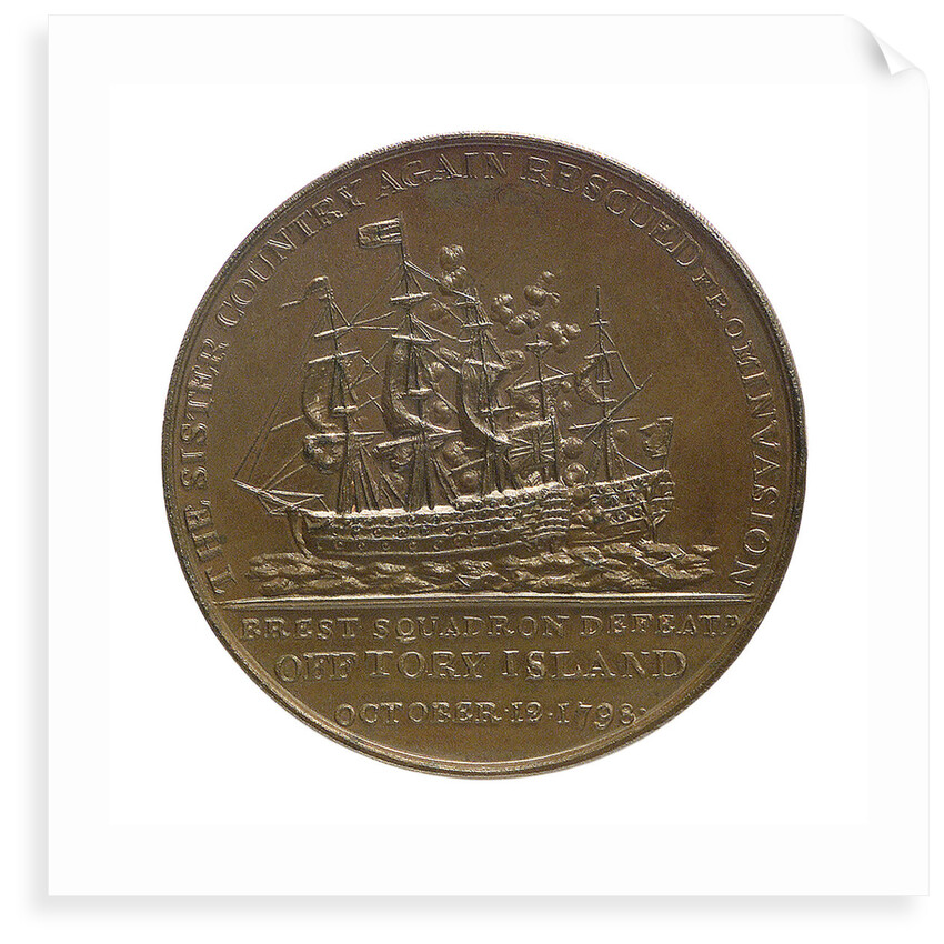 Medal commemorating the action off Tory Island, 1798 and Admiral Sir John Borlase Warren (1753-1822); reverse by unknown