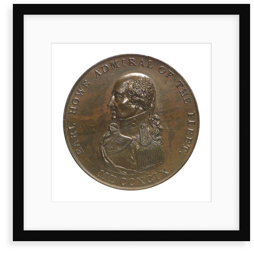 Medal commemorating Admiral of the Fleet Richard Howe (1726-1799) and the Battle of the Glorious First of June, 1794; obverse by T. Wyon