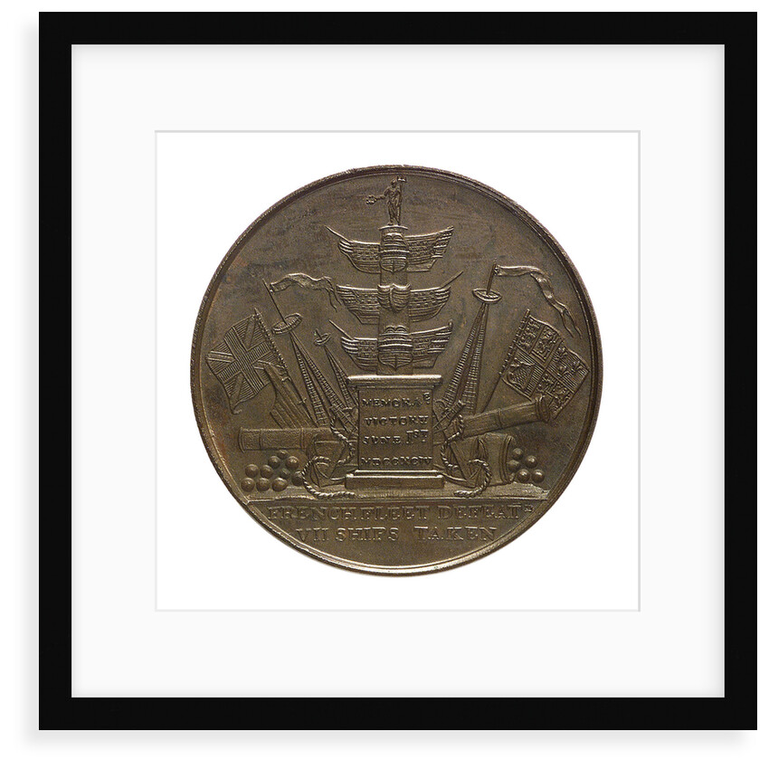 Medal commemorating Admiral of the Fleet Richard Howe (1726-1799) and the Battle of the Glorious First of June, 1794; reverse by T. Wyon