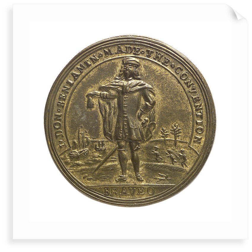 Counter commemorating the convention of Prado, 1739; obverse by unknown