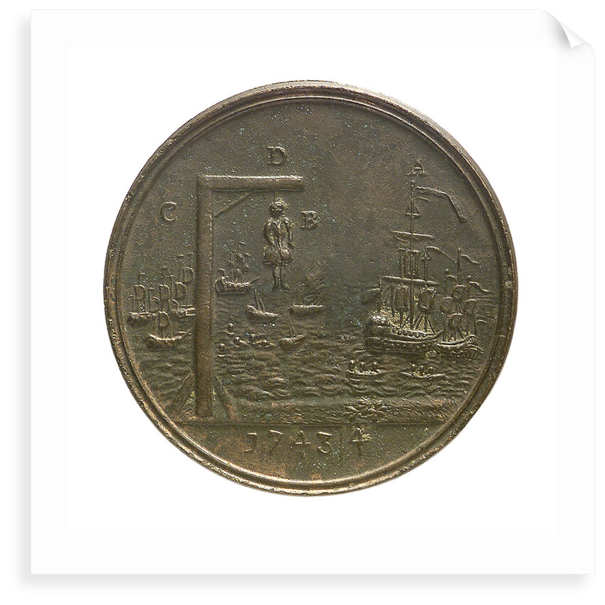 Medal commemorating the action off Toulon, 1744; reverse by unknown