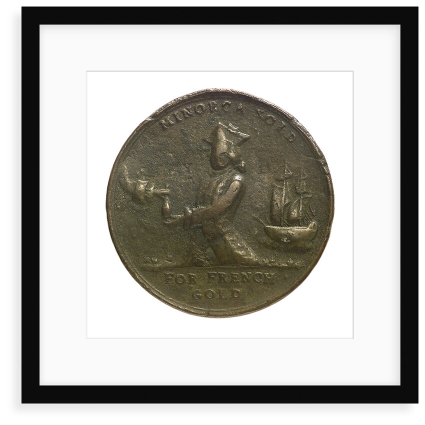 Counter commemorating the loss of Minorca, 1756; reverse by unknown