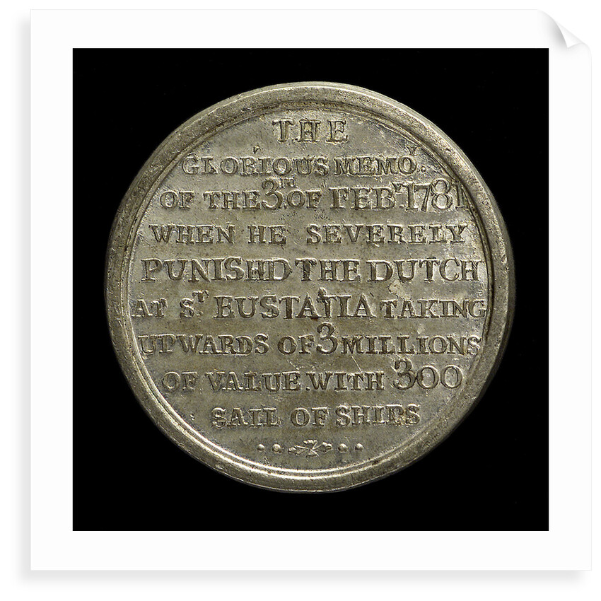 Counter commemorating the capture of St Eustatius, 1781; reverse by unknown