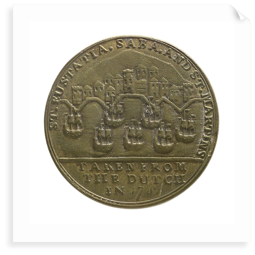 Counter commemorating the capture of St Eustatius, 1781; reverse by unknown