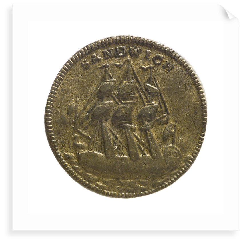 Counter commemorating Admiral George Brydges Rodney (1719-1792) and HMS 'Sandwich'; reverse by unknown