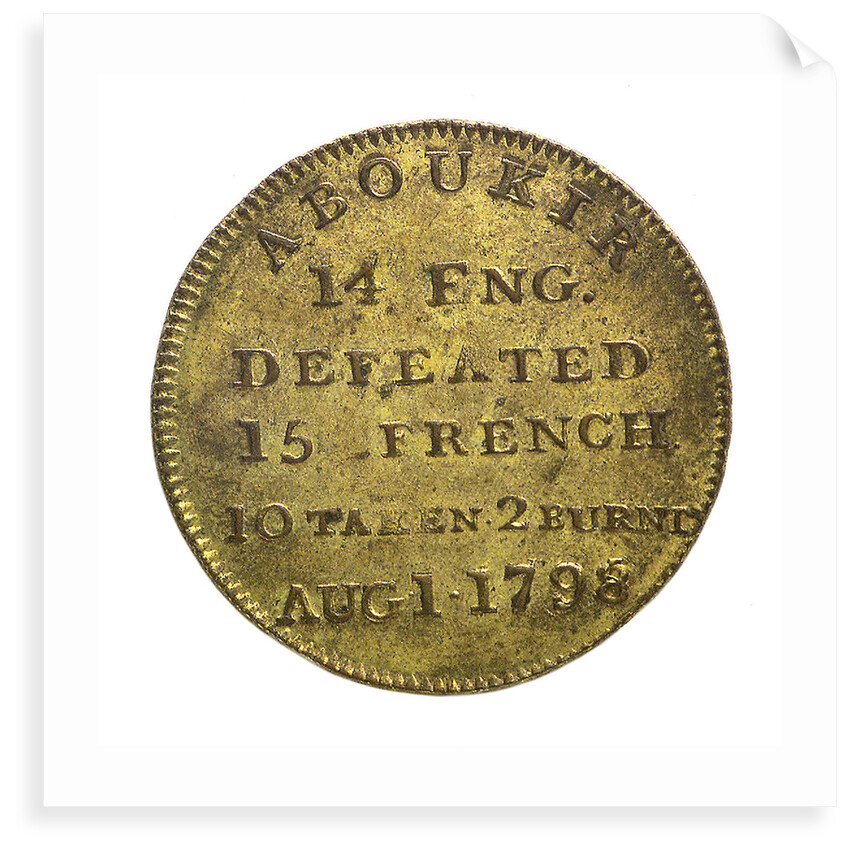 Counter commemorating Vice-Admiral Horatio Nelson (1758-1805) and the Battle of the Nile, 1798; reverse by unknown