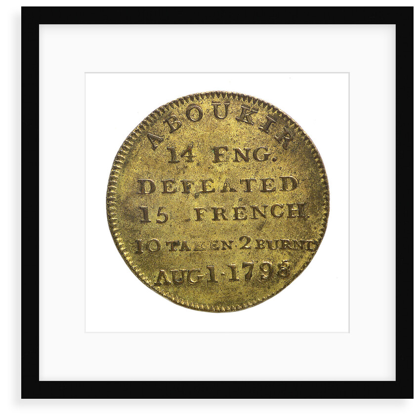 Counter commemorating Vice-Admiral Horatio Nelson (1758-1805) and the Battle of the Nile, 1798; reverse by unknown