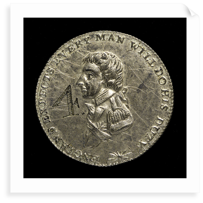 Counter commemorating Vice-Admiral Horatio Nelson (1758-1805) and the Battle of Copenhagen, 1801; obverse by unknown