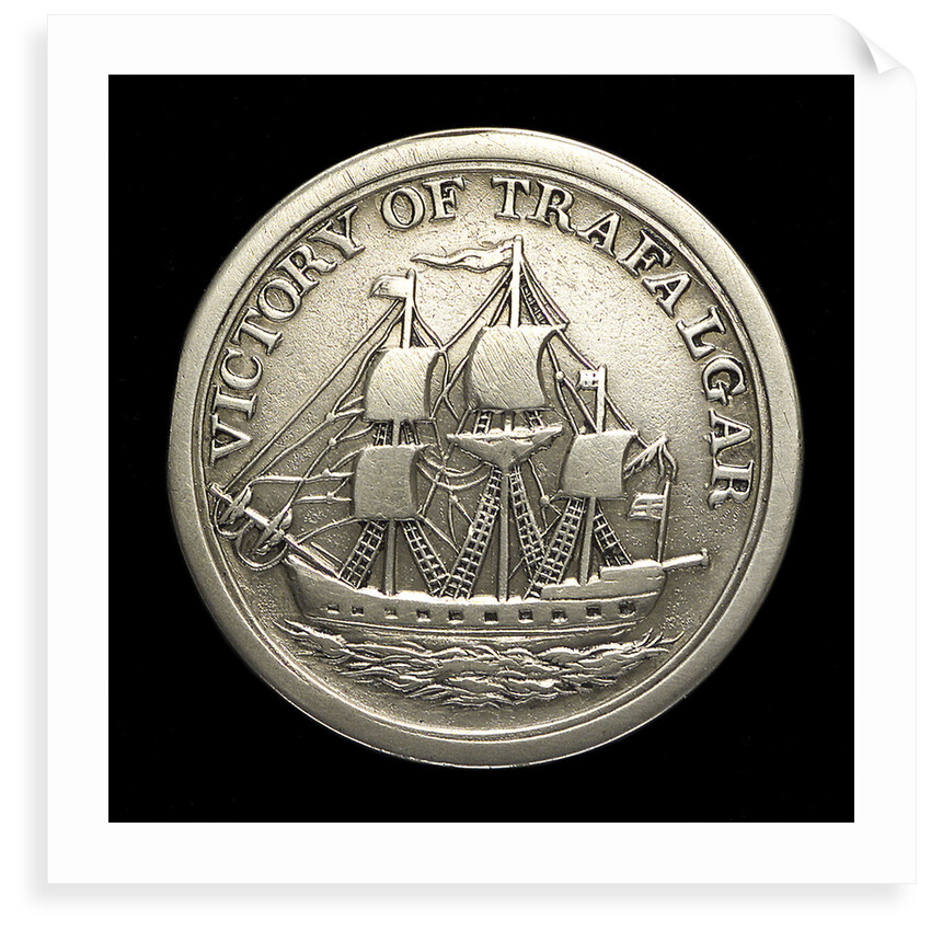 Counter commemorating Vice-Admiral Horatio Nelson (1758-1805) and the Battle of Trafalgar, 1805; reverse by unknown